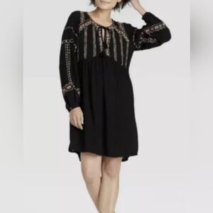 Konx Rose ♣️Black Embroidried Dress♣️ Size S